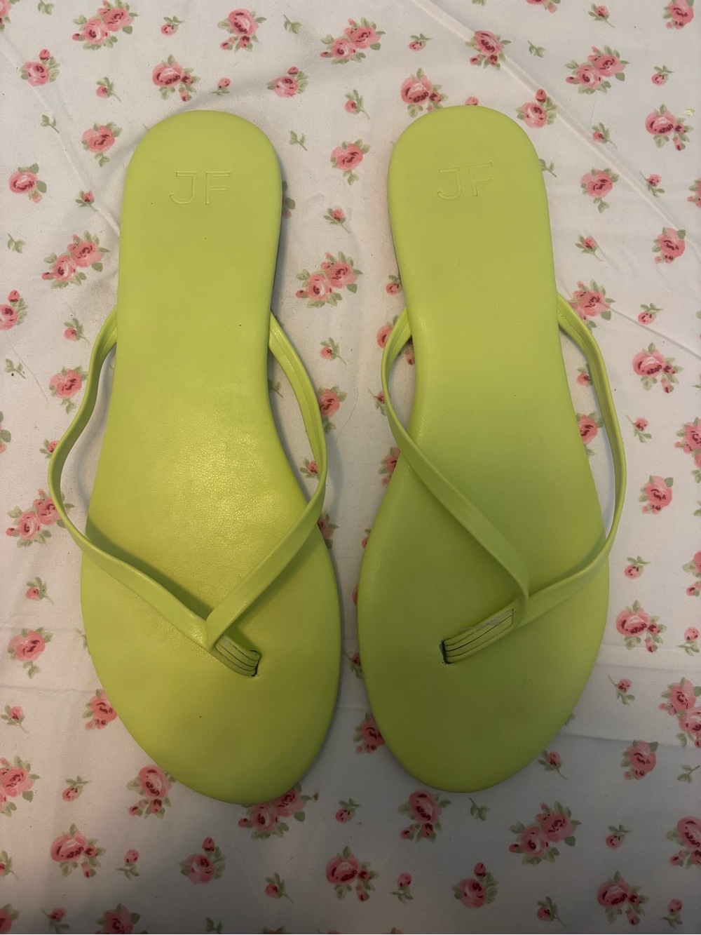 Minimal Neon Lime Women's Flip Flop Sandals